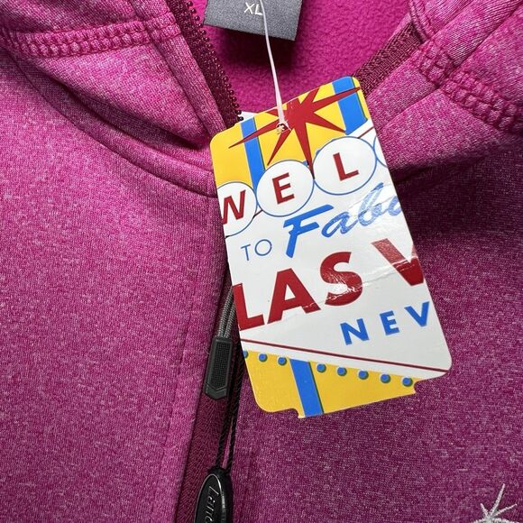 Landway Welcome To Fabulous Las Vegas Full Zip Hoodie Womens Size XL Pink NWT - Picture 7 of 11
